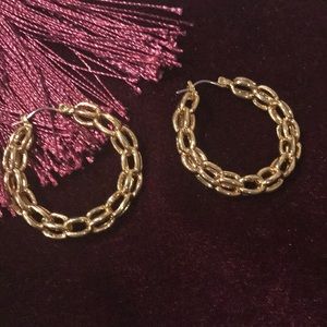 Goldtone hoop earrings
